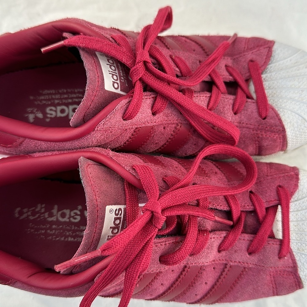 Adidas Superstar Pink Suede Sneakers - Picture 7 of 11